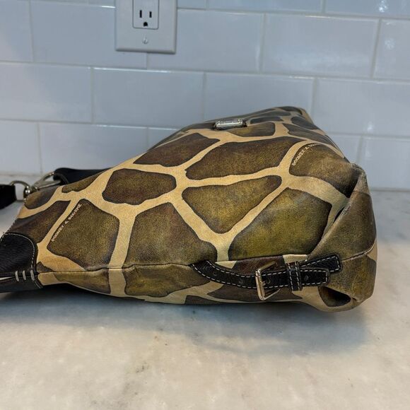 Dooney & Bourke Bag Purse Handbag Leather Animal Giraffe Pattern Large Shoulder - Picture 11 of 16